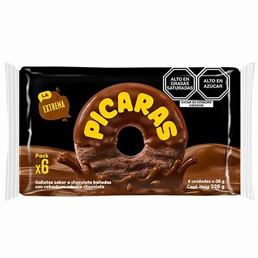 Picaras Galletas Chocolate Extremo pack x 6