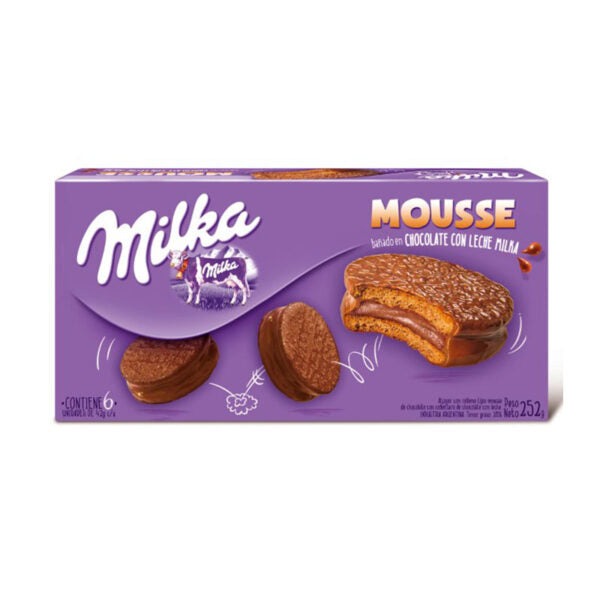 Milka Alfajor Mousse de Chocolate x 6