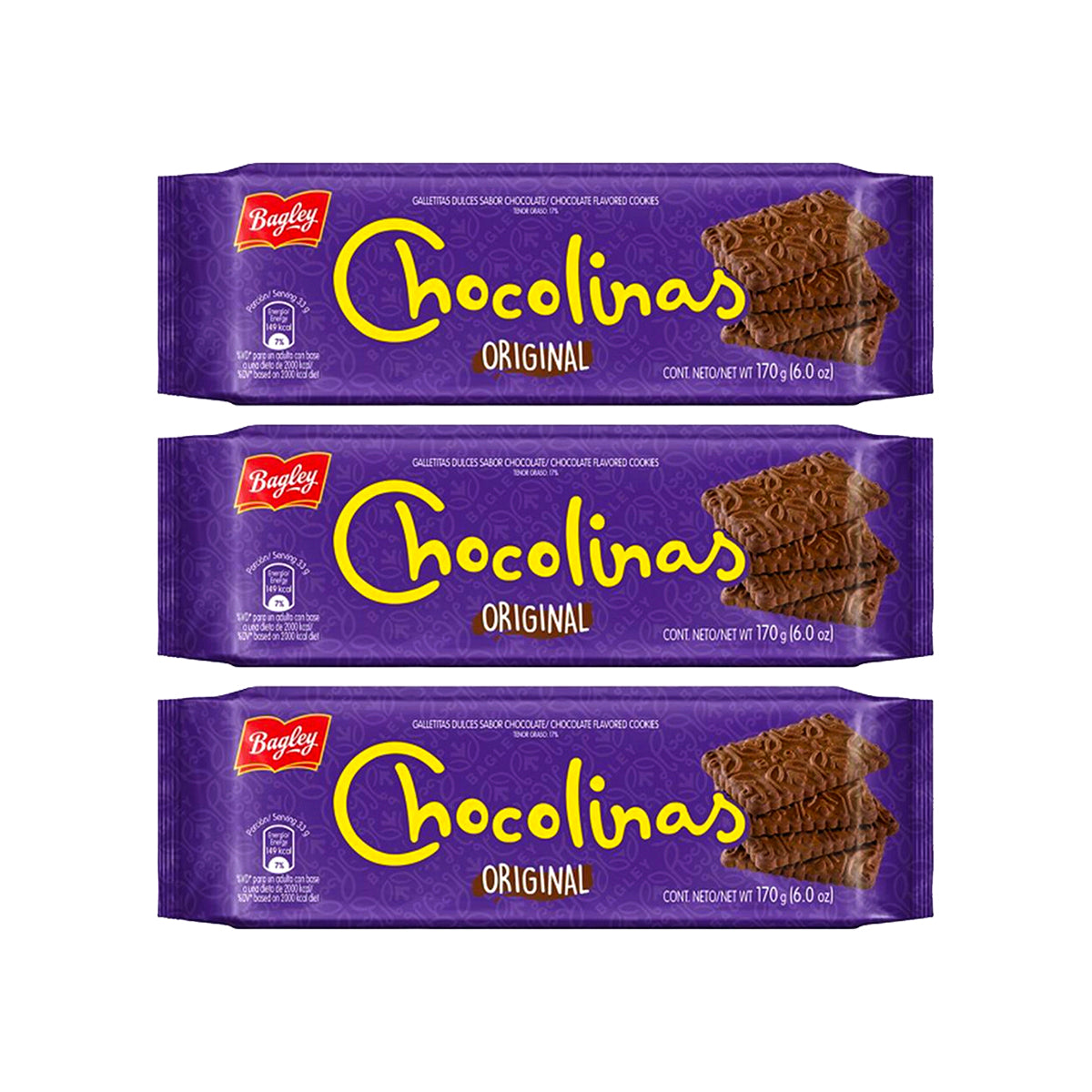 Bagley Chocolinas - Galletas (3 pack)