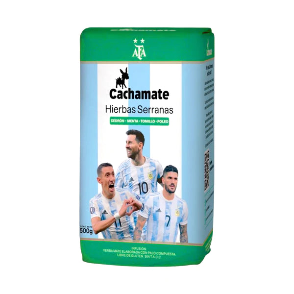 Yerba  Mate Cachamate Hierbas Serranas seleccion Argentina 500g