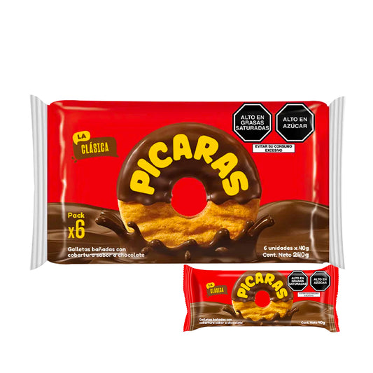 Picaras - Galletas de Chocolate (Pack de 6)