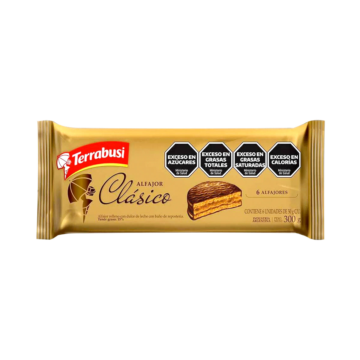 Terrabusi - Alfajor Chocolate (6 unidades)