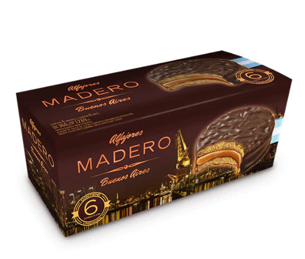 Alfajores Madero Premiun Chocolate con Dulce de leche