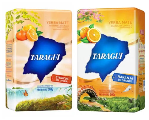 Taragui Yerba Mate x 500 g Citrus del Litoral - Naranja de Oriente Pack x 2