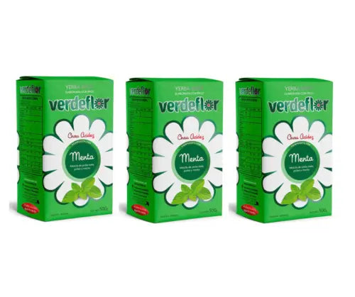 Verdeflor Yerba Mate Menta x 500 g Pack x 3